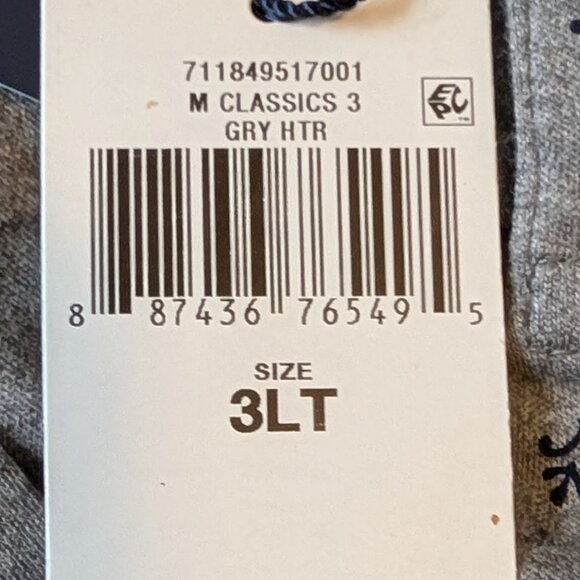 Ralph Lauren Mens Long Sleeve Polo Gray Heather 3XLT - Picture 8 of 9